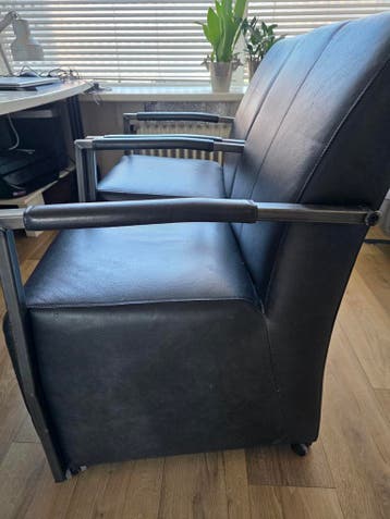 Leren fauteuil 2 stuks