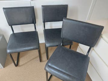 GRATIS ophalen! 3 x lederlook stoelen