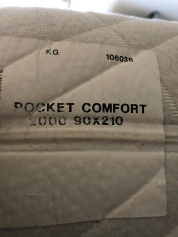 gratis matras pocket comfort 2000 beddenreus 90x210