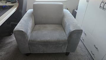 Blauw grijze fauteuil