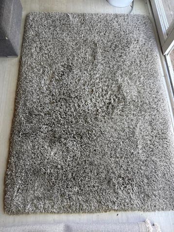 IKEA GÅSER hoogpolig vloerkleed - grijs/taupe (133x195 cm)