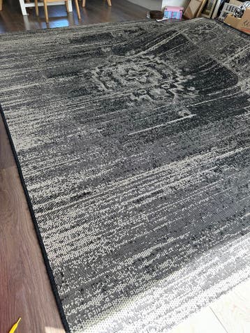 Vloerkleed met barok print - beige, grijs, zwart (200x290 cm