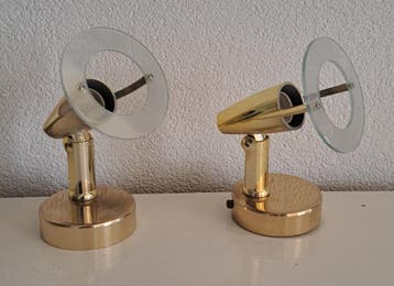 Spots (2) goudkleurig 220V/E14