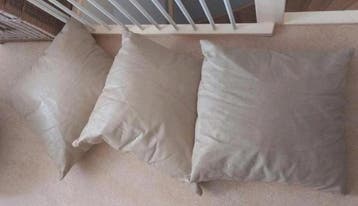 Echt leren zitkussens gratis zie omschrijving