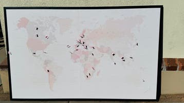 Wereldkaart prikbord - Ideaal voor reisherinneringen