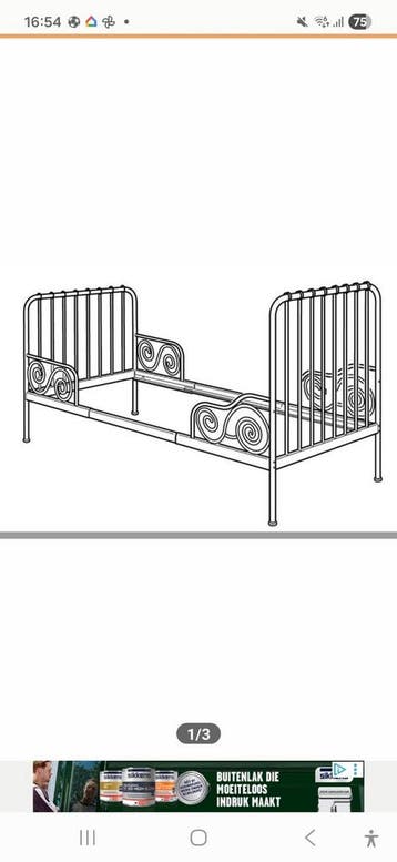 Ikea Minnen meegroeibed wit - perfect voor kinderkamer