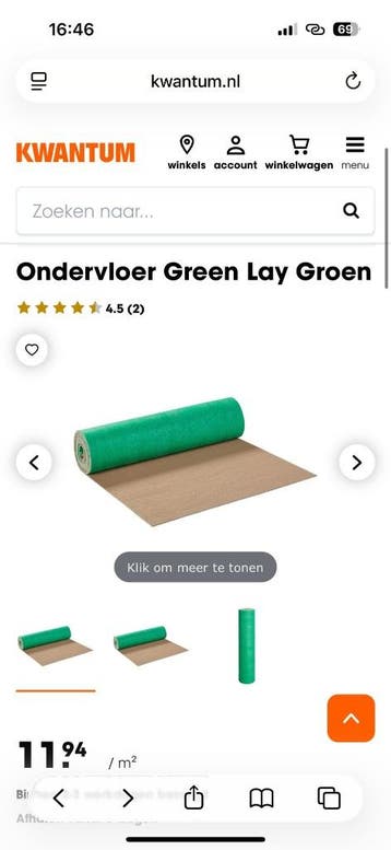 GRATIS 30m2 ondertapijt twv 400,- Dit weekend ophalen