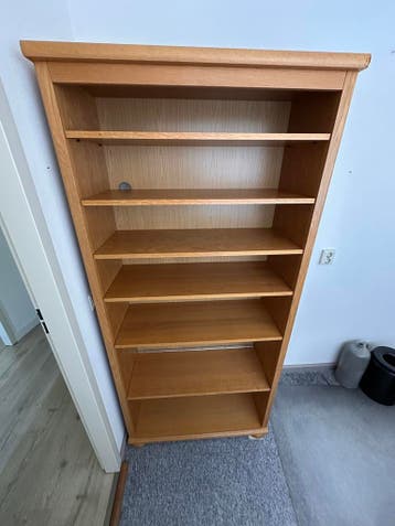 Houten Boekenkast met 6 Planken - Eikenkleur