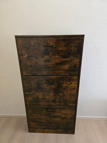 Schoenenkast 120x60x24 cm - Donkerbruin Houtlook