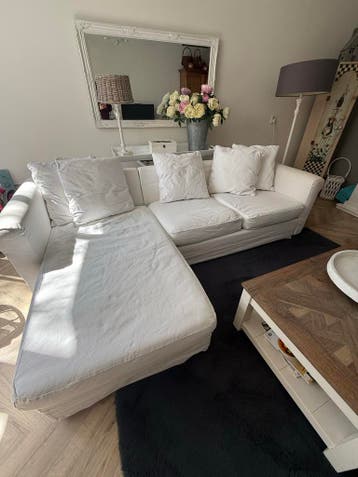 Ikea GRÖNLID 3-zitsbank met chaise longue  gebruikt staat.