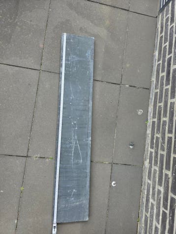 GRANIETEN BLAD | ZWART NATUUR STEEN | 130 x 25 CM