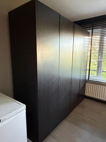 2x Donkerbruine Ikea Pax kast 100x58x201