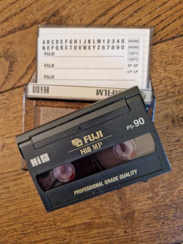 Videocassette voor een camcorder.