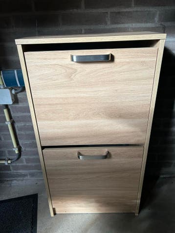 Schoenenkast met 2 vakken - Licht hout