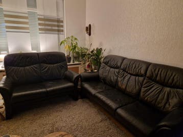 Gratis: Leren 2- en 3-zitsbank in Nieuwstadt