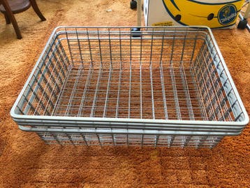 4x IKEA Jäll Opbergmand - Draadmand - Zilverkleurig