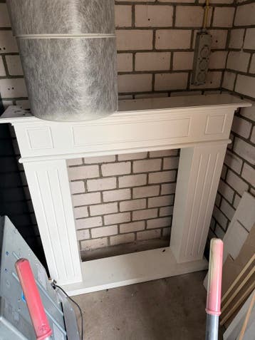 Witte Schouw voor Haard - Klassiek Design