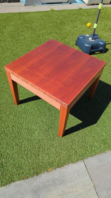 Houten salontafel - vierkant
