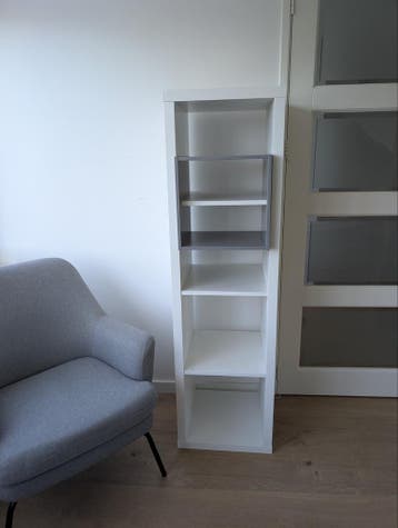 Kallax vakkenkast 4x1 wit met inzet