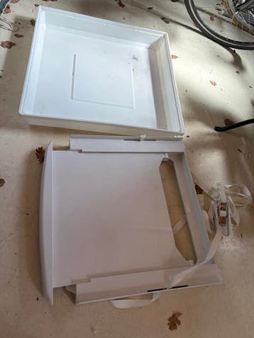Wasmachine droger lekbak + uitschuifbaar plateau + spanband