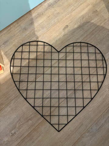 Decoratie hart rooster 57x52cm - Zwart metaal