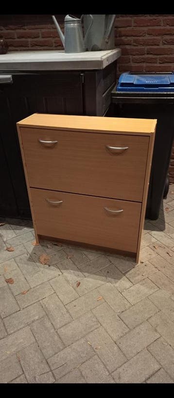 Gereserveerd - Schoenenkast met 2 lades - Lichtbruin