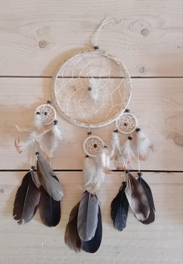 Dromenvanger wit en zilverglitter