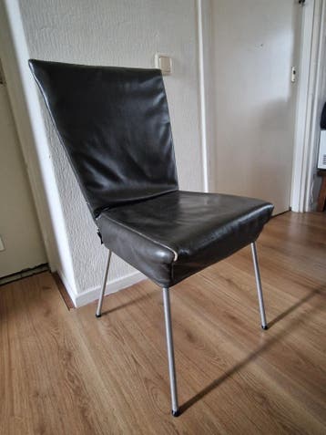 Set van 4 leren eetkamerstoelen - Gerard van den Berg