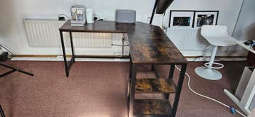 Hoekbureau met Opbergruimte - Industrieel Design