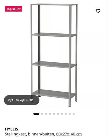 4x IKEA Hyllis stellingkasten (2 grote, 2 kleine)
