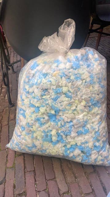 Zak kapok/ schuimvlokken vulling voor kussens