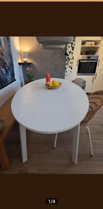 Gratis af te halen: Witte eettafel 200x100 cm, Eerbeek