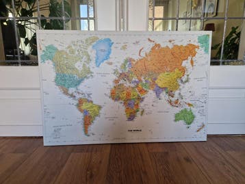 Wereldkaart op canvas - The World