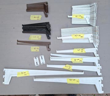 GRATIS: plankdragers en wandbeugels - Verschillende maten