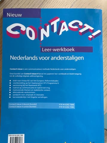 Contact! nieuw 4 Leer-werkboek Nederlands voor anderstaligen