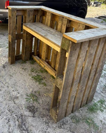 Bar van pallets - 180 cm lang - Spoed!