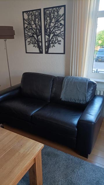 2 x 2,5 zits leren bank