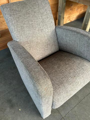 Comfortabele grijze fauteuil - Zo goed als nieuw