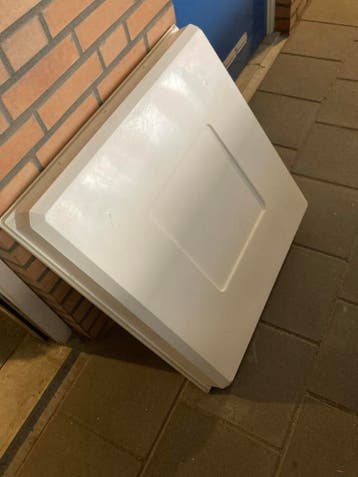 Witte lekbak voor wasmachine - 70x70 cm