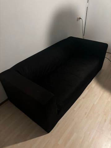 Comfortabele zwarte Klippan tweepersoonsbank