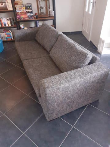 Comfortabele driezitsbank - 220cm breed, rechte leuningen