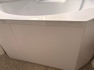 Gratis Hoekbad wit zonder kraan