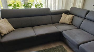 Lees omschrijving! Hoekbank met verstelbare hoofdsteunen