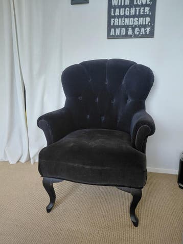 Zwarte Fauteuil