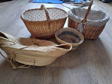 Rieten manden+tas