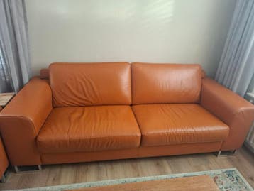 Echt lederen bankstel 3-zits en 2-zits