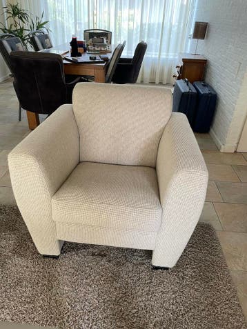Comfortabele fauteuil - Crèmekleurig