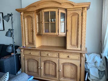 Wandkast blank eiken