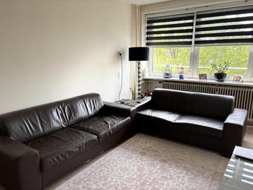 Leren bankstel 3-zits en 2-zits - Donkerbruin