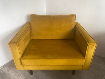 GRATIS Be Pure Home fauteuil fluweel okergeel